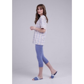 Лосины  женские       трикотажные       фиолетовые