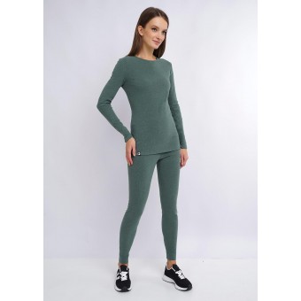 Джемпер теплый женский       Рибана       Темно-зеленый