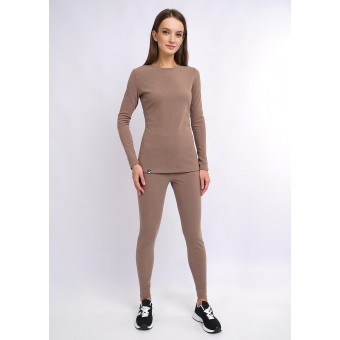 Джемпер теплый женский       Рибана       коричневый