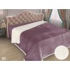 Плед кровать 150х220 1,5 спальный из микрофибры 440 г/м2 фиолетовый однотонный Marianna
