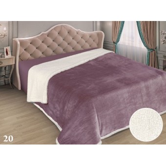 Плед     кровать 150х220  1,5 спальный из микрофибры  440 г/м2     фиолетовый  однотонный Marianna  