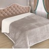 Плед кровать 150х220 1,5 спальный из микрофибры 440 г/м2 серый однотонный Marianna