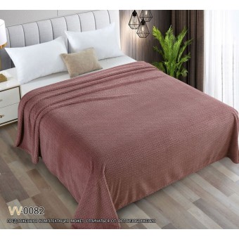 Плед     универсальный 150х200  1,5 спальный из велсофта  290 г/м2     коричневый  Однотонное, Зигзаг Орионтекс  