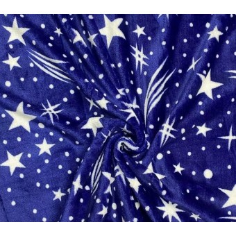 Плед     универсальный 150х200  1,5 спальный из велсофта       фиолетовый  Космос Орионтекс