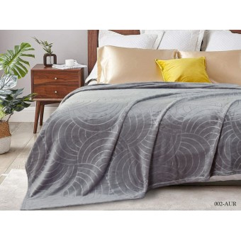 Плед     универсальный 150х200  1,5 спальный из велсофта  280 г/м2     серый  Однотонное, Орнамент Орионтекс