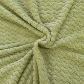 Плед     универсальный 150х200  1,5 спальный из велсофта  320 г/м2     зеленый  Однотонное, Зигзаг Орионтекс