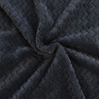 Плед     универсальный 150х200  1,5 спальный из велсофта  320 г/м2     серый  Однотонное, Зигзаг Орионтекс