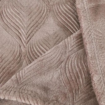 Плед     универсальный 150х200  1,5 спальный из велсофта  280 г/м2     коричневый  Однотонное, Орнамент Орионтекс  