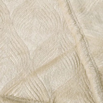 Плед     универсальный 150х200  1,5 спальный из велсофта  280 г/м2     бежевый  Однотонное, Орнамент Орионтекс