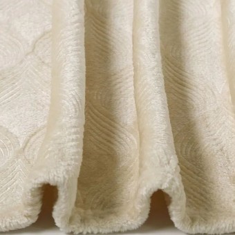 Плед     универсальный 150х200  1,5 спальный из велсофта  280 г/м2     бежевый  Однотонное, Орнамент Орионтекс