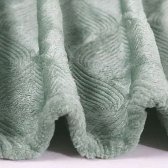 Плед     универсальный 150х200  1,5 спальный из велсофта  280 г/м2     зеленый  Однотонное, Орнамент Орионтекс  