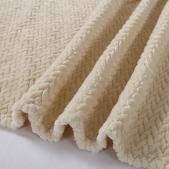 Плед     универсальный 150х200  1,5 спальный из велсофта  280 г/м2     бежевый  Однотонный, Орнамент Орионтекс  