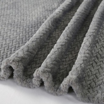 Плед     универсальный 150х200  1,5 спальный из велсофта  280 г/м2     серый  Однотонный, Орнамент Орионтекс