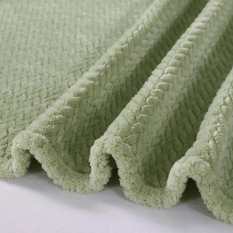 Плед     универсальный 150х200  1,5 спальный из велсофта  280 г/м2     зеленый  Однотонный, Орнамент Орионтекс