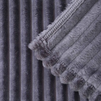 Плед     универсальный 150х200  1,5 спальный из велсофта  280 г/м2     серый  Однотонное, Полоска Орионтекс