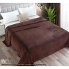 Плед универсальный 150х200 1,5 спальный из велсофта 230 г/м2 коричневый Однотонное, Соты