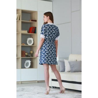 Халат  женский       из кулирки   с запахом  с рукавом 1/2