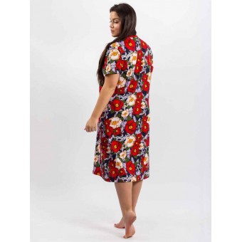 Халат  женский       из кулирки   на молнии  с коротким рукавом