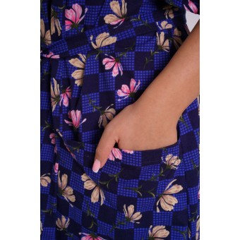 Халат  женский       из кулирки   на пуговицах  с рукавом 1/2