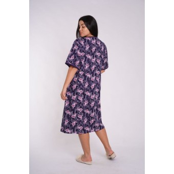 Халат  женский       из кулирки   на молнии  с рукавом 1/2