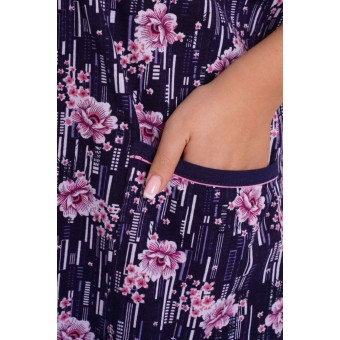 Халат  женский       из кулирки   на молнии  с рукавом 1/2