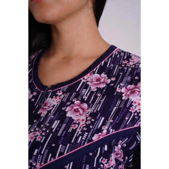 Халат  женский       из кулирки   на молнии  с рукавом 1/2