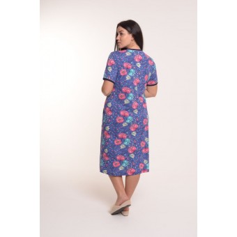 Халат  женский       из кулирки   на молнии  с коротким рукавом