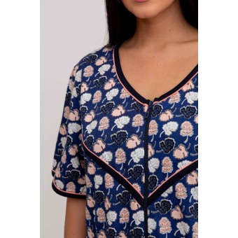 Халат  женский       из кулирки   на молнии  с рукавом 1/2