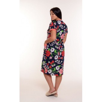 Халат  женский       из кулирки   на молнии  с коротким рукавом