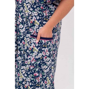 Халат  женский       из кулирки   на молнии  с рукавом 1/2