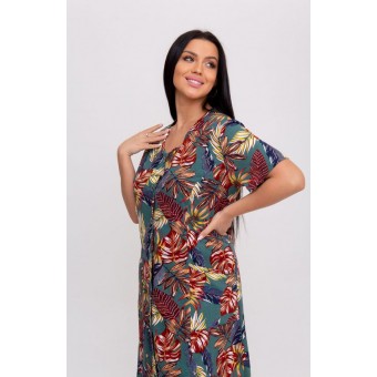 Халат  женский       из кулирки   на пуговицах  с рукавом 1/2