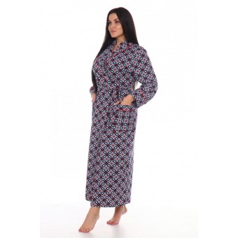 Халат  женский       из кулирки   с запахом  с длинным рукавом