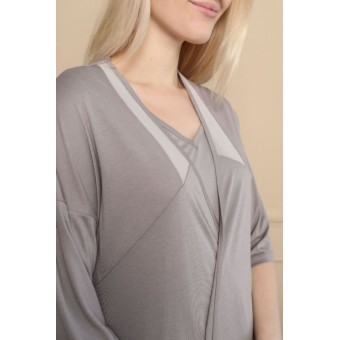 Халат  женский       из вискозы   с запахом  с рукавом 3/4