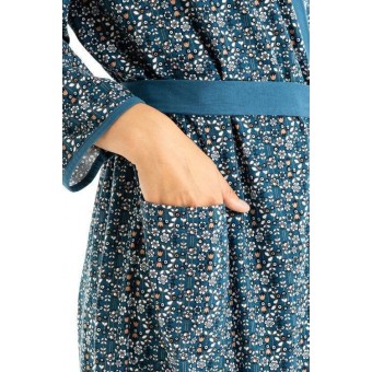 Халат  женский       Пенье   с запахом  с рукавом 7/8       