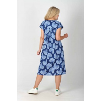 Халат  женский       трикотажный   на пуговицах  с коротким рукавом  в ассортименте