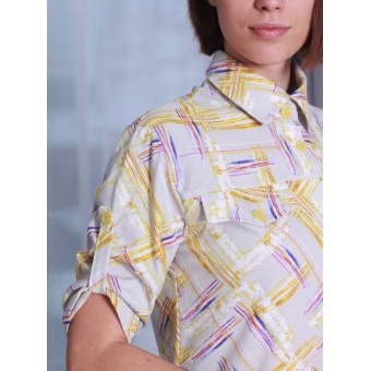 Халат  женский       из кулирки   на пуговицах  с рукавом 1/2