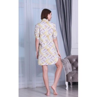 Халат  женский       из кулирки   на пуговицах  с рукавом 1/2