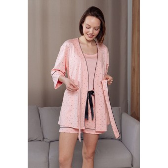 Халат  женский       модал   с запахом  с рукавом 3/4