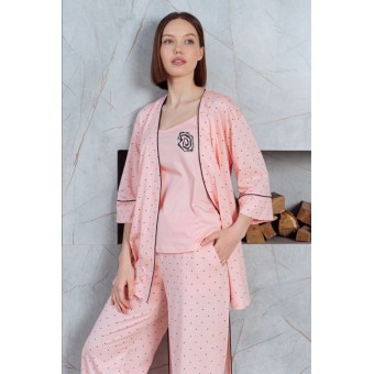 Халат  женский       модал   с запахом  с рукавом 3/4