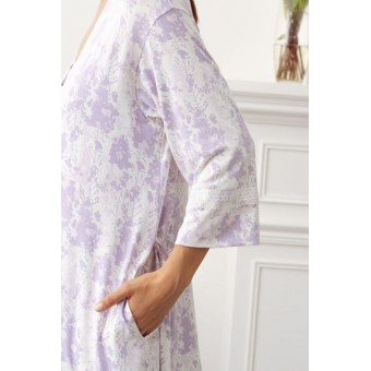 Халат  женский       трикотажный   с запахом  с рукавом 3/4       