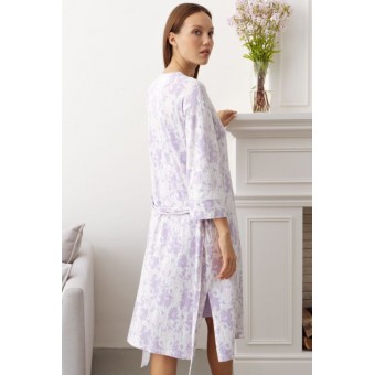 Халат  женский       трикотажный   с запахом  с рукавом 3/4       