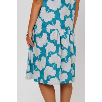 Халат  женский       из кулирки     с коротким рукавом  зеленый