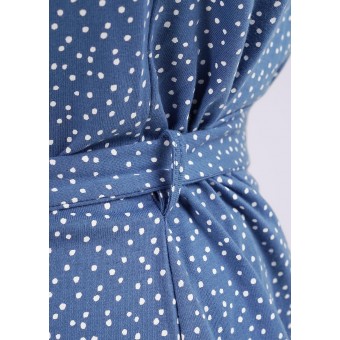 Халат  женский       трикотажный     с рукавом 1/2  синий