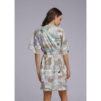 Халат  женский       трикотажный     с рукавом 1/2  Светло-зеленый