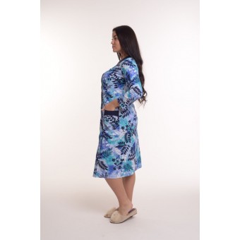 Халат  женский       из кулирки   на пуговицах  с длинным рукавом