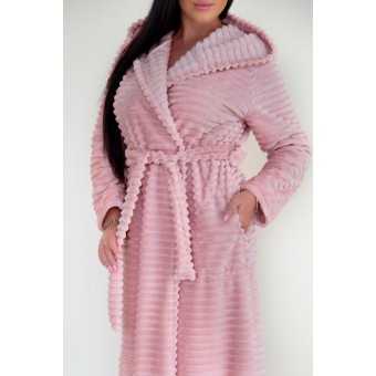 Халат  женский       из велсофта   с запахом  с длинным рукавом