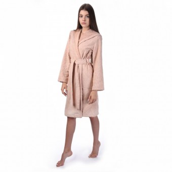 Халат  женский       махровый   с запахом  с длинным рукавом