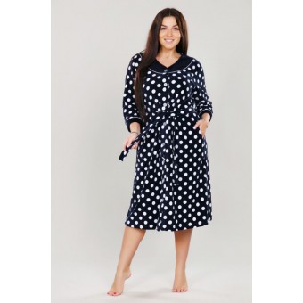 Халат  женский       из велюра   на пуговицах  с длинным рукавом