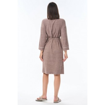 Халат  женский       махровый   с запахом  с длинным рукавом