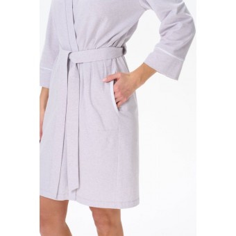 Халат  женский       трикотажный   с запахом  с длинным рукавом       